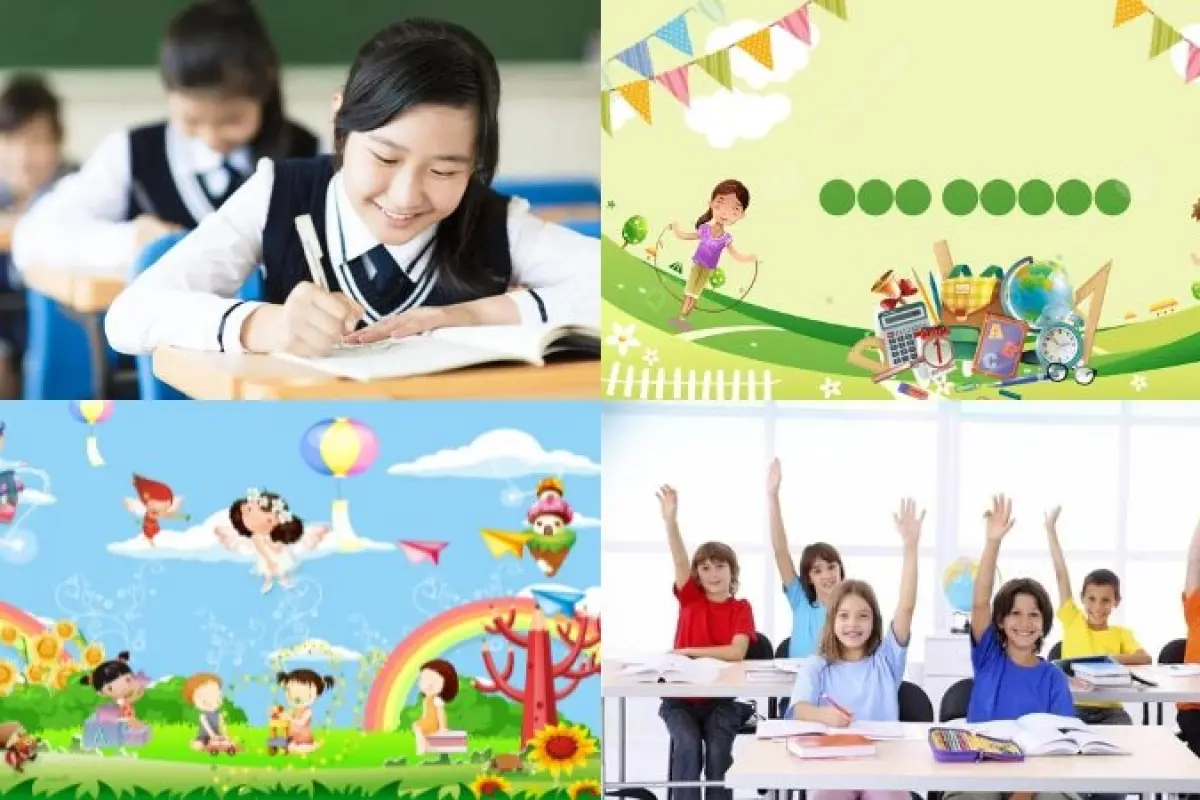 Background học sinh sinh động giúp lớp học thêm năng động