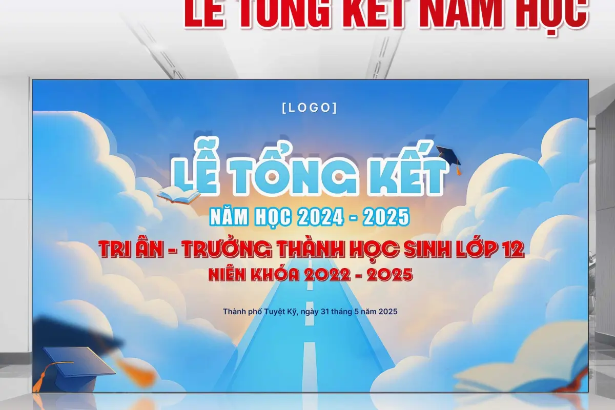 Bộ sưu tập backdrop lễ tổng kết đẹp ấn tượng năm 2026