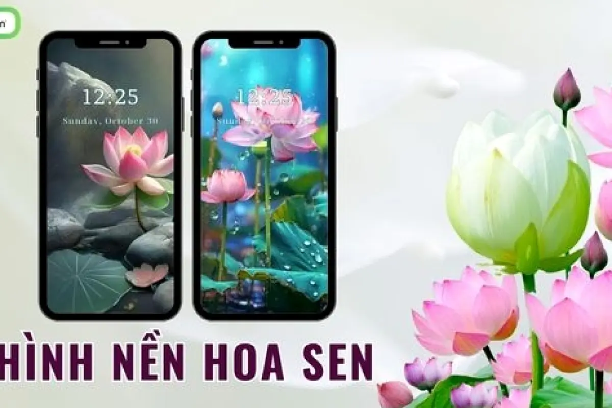 Bộ sưu tập hình nền bông sen iPhone tuyệt đẹp và sắc nét