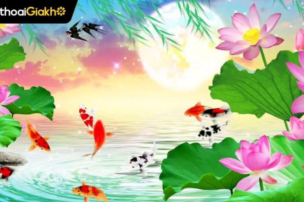 Tải ngay hình nền điện thoại cá chép hóa rồng tuyệt đẹp