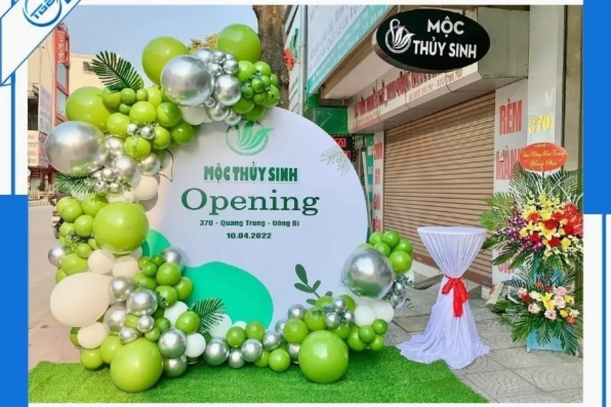 Tổng hợp các mẫu backdrop lễ khai trương ấn tượng nhất năm 2026