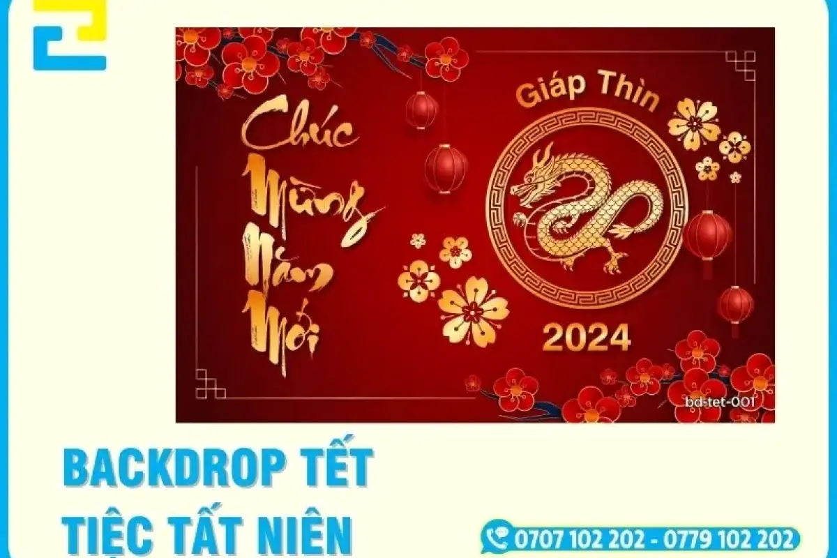 Tổng hợp mẫu backdrop tất niên đẹp ấn tượng nhất 2026