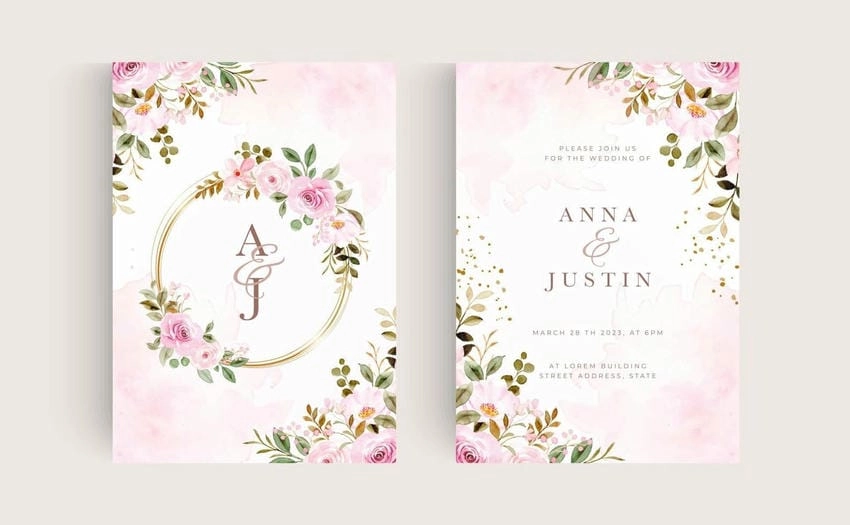 Background thiệp mời hoa văn tinh xảo đầy cảm hứng