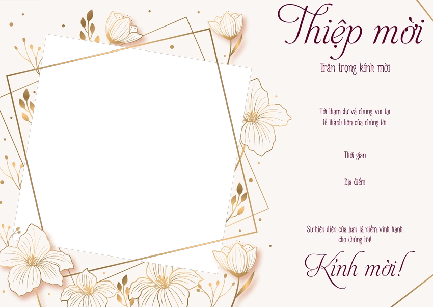 Background thiệp mời tối giản giữ trọn nét thanh lịch