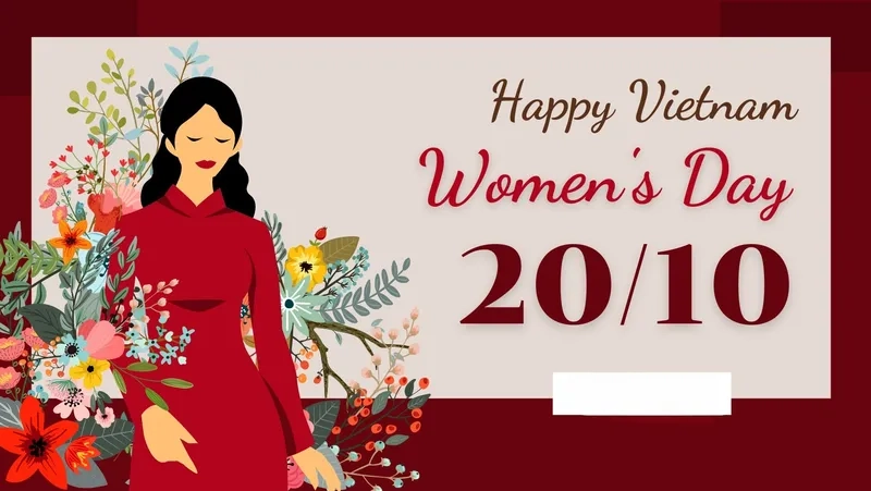 Tinh tế và thanh lịch với background 20/10 phong cách đơn giản