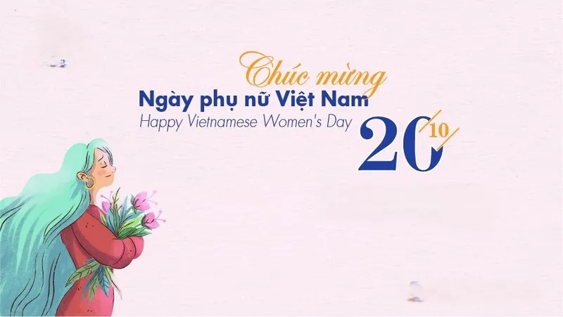 Background 20/10 tôn vinh phụ nữ Việt Nam đầy ý nghĩa và tự hào