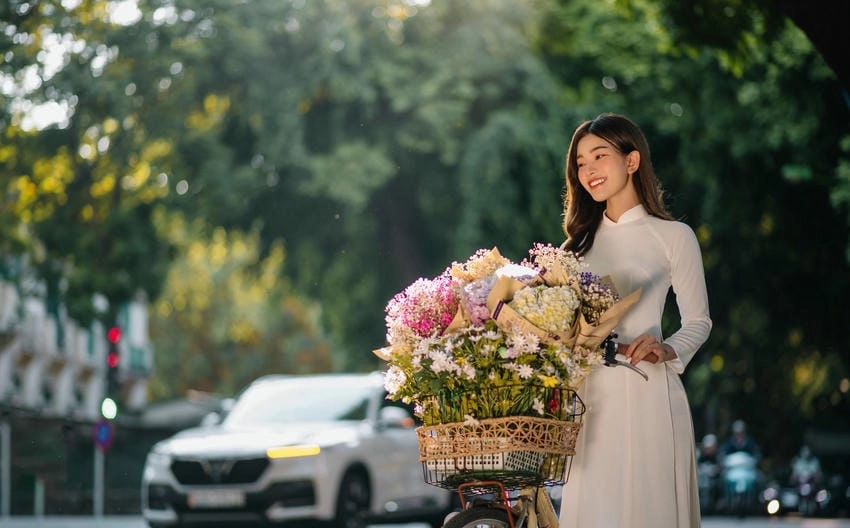 Background áo dài ngoại cảnh tự nhiên và sống động