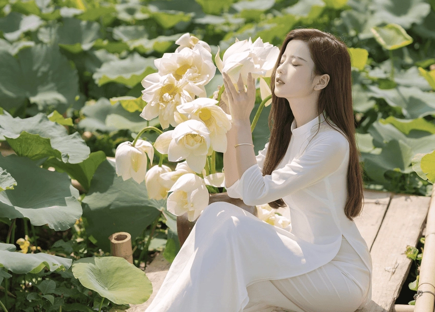 Background áo dài tôn vinh nét đẹp truyền thống Việt