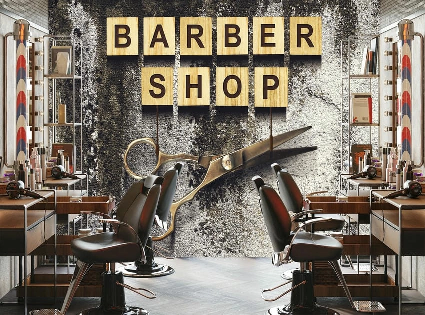 Background barber mang phong thái mạnh mẽ cuốn hút