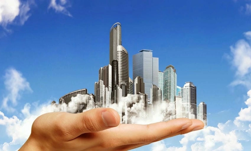 Background bất động sản sang trọng và hiện đại