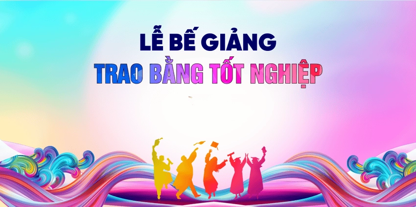 Background lễ bế giảng tạo không khí trang trọng