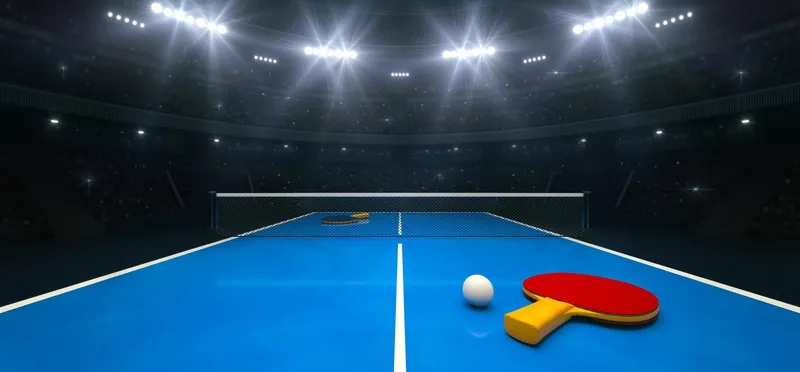 Nổi bật chiến dịch với background bóng bàn banner quảng cáo