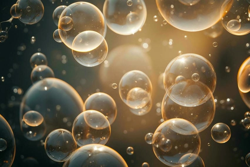 Background bong bóng tự nhiên mềm mại và lung linh