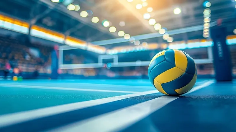 Background bóng chuyền đậm sắc thể thao năng động