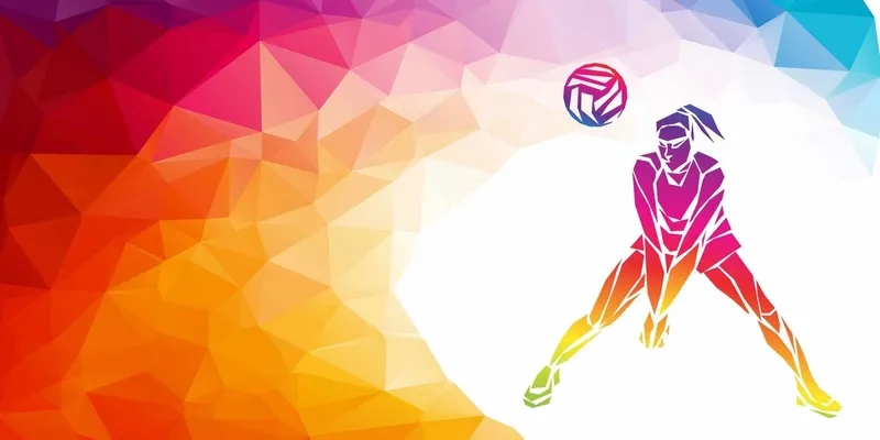 Background bóng chuyền in ấn sắc nét và chuyên nghiệp