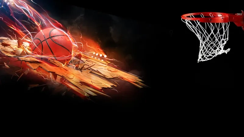 Background bóng rổ trắng đen đơn giản tinh tế