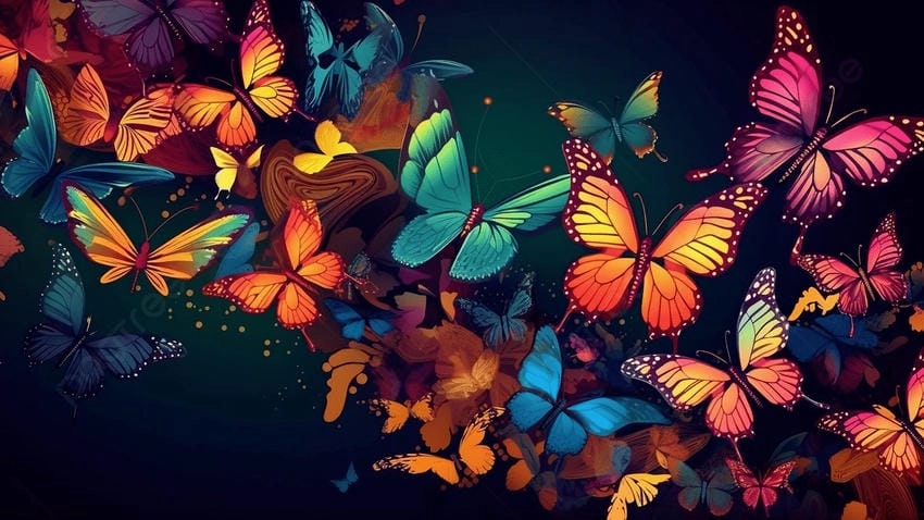 Background bướm bay ấn tượng khiến hình ảnh nổi bật