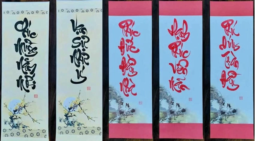 Background câu đối đẹp nổi bật cho mọi không gian