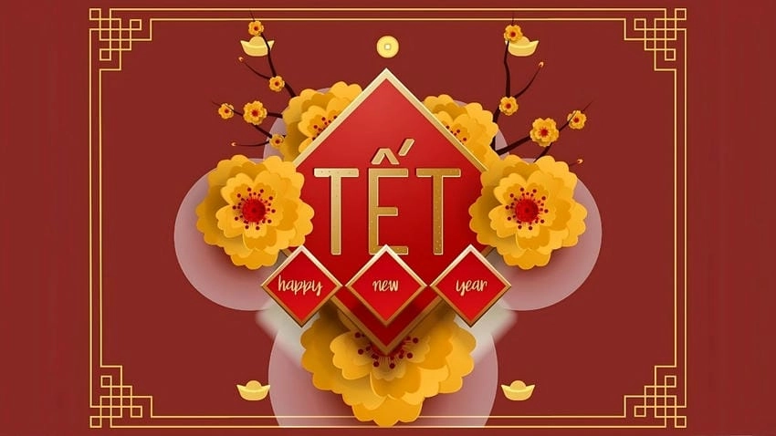 Background chụp hình tết đẹp rực rỡ sắc xuân