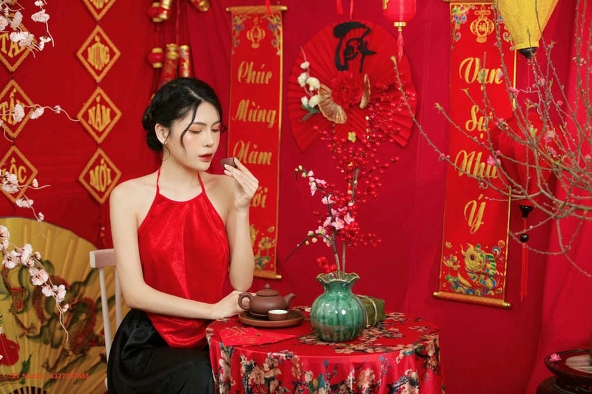 Background chụp hình tết file CDR chuyên nghiệp và nét