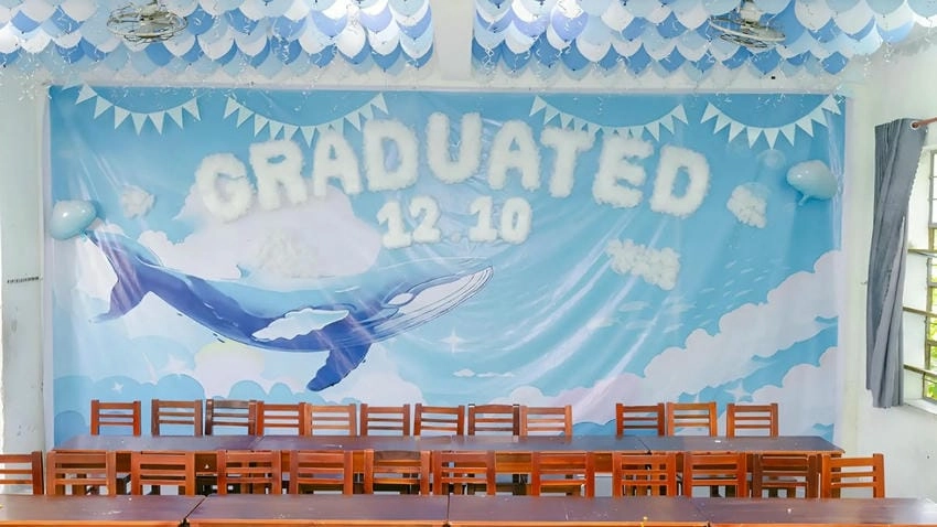 Background chụp kỷ yếu theo chủ đề sáng tạo riêng