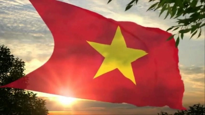 Background Cờ Việt Nam thể hiện tình yêu quê hương