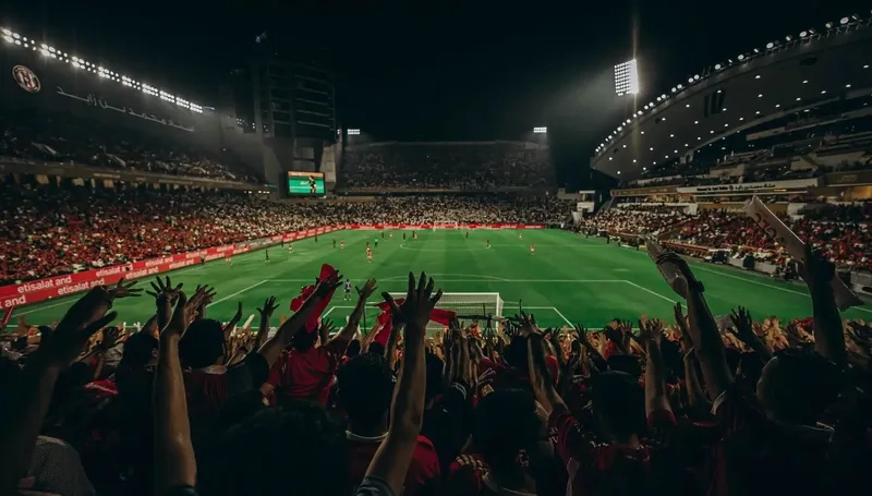 Thử background cổ vũ thể thao hiệu ứng ánh sáng sống động