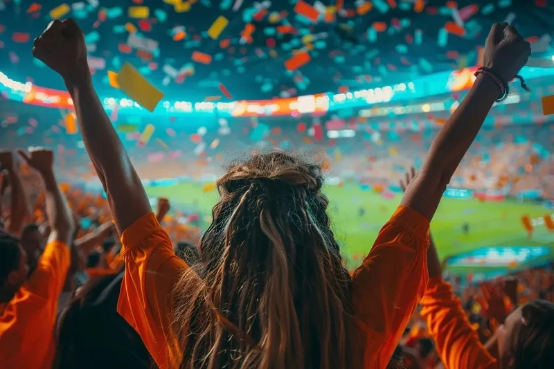 Check background cổ vũ thể thao ngày hội vui nhộn