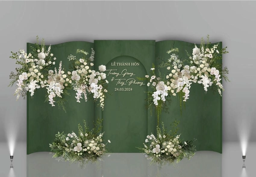 Background cổng cưới mẫu đẹp mắt cho mọi bức hình