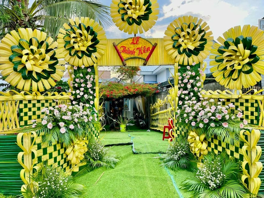 Background cổng cưới chất lượng cao chuẩn chuyên nghiệp