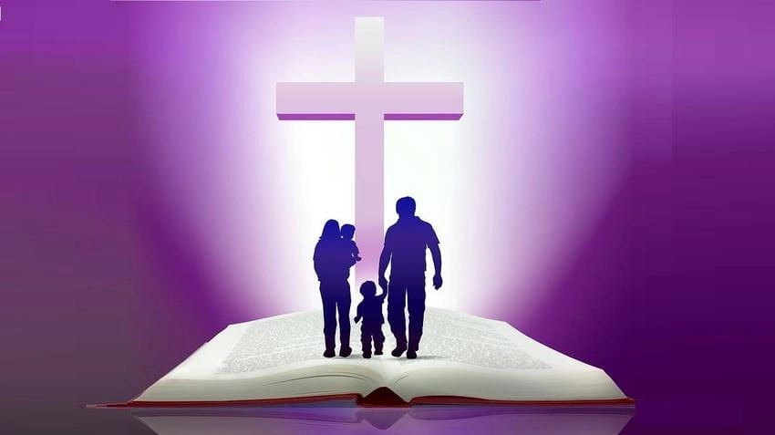 Background công giáo cho thuyết trình hỗ trợ truyền tải