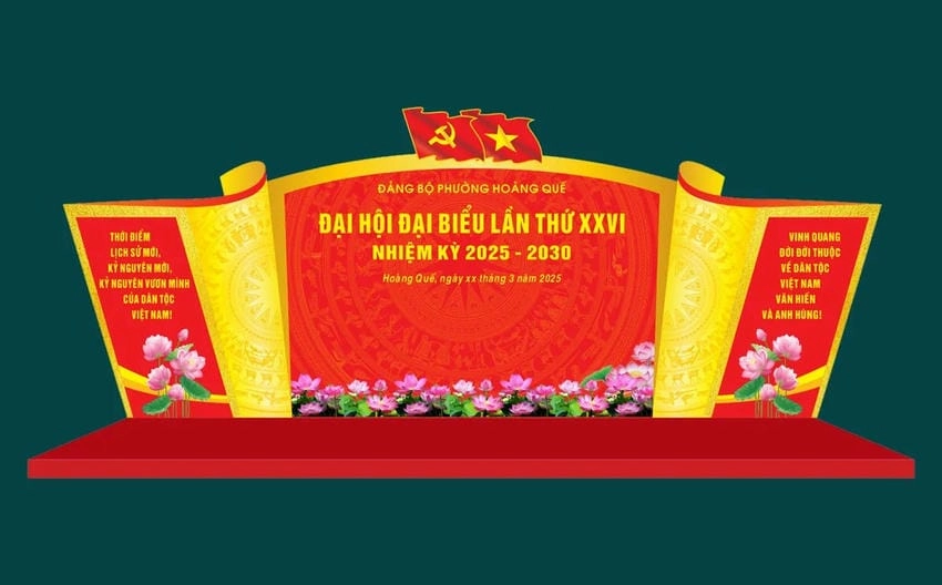 Background đại hội đảng hiện đại kết hợp truyền thống