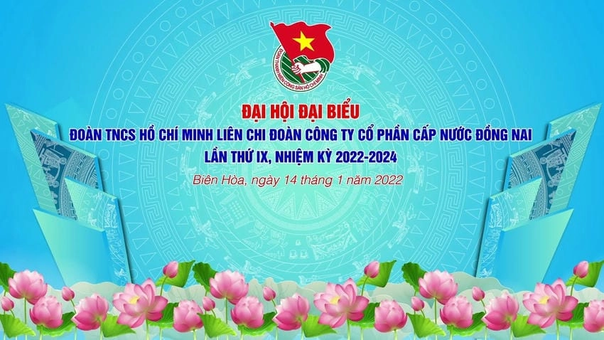 Background đại hội đoàn mẫu đẹp và hiện đại