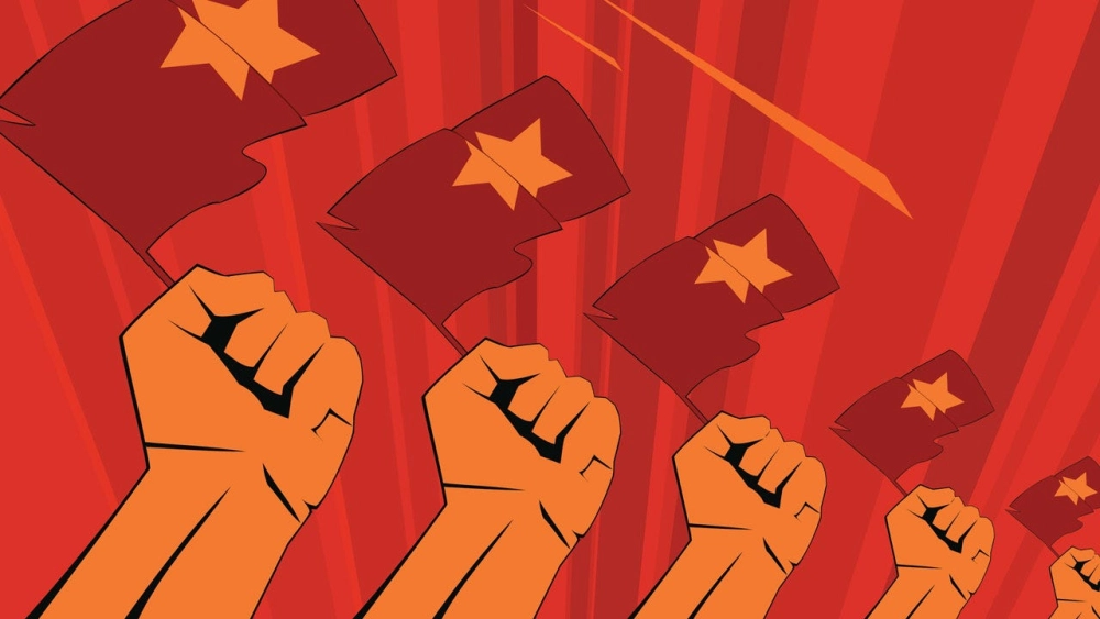 Background Đảng Cộng Sản Việt Nam trang trọng gợi khí thế