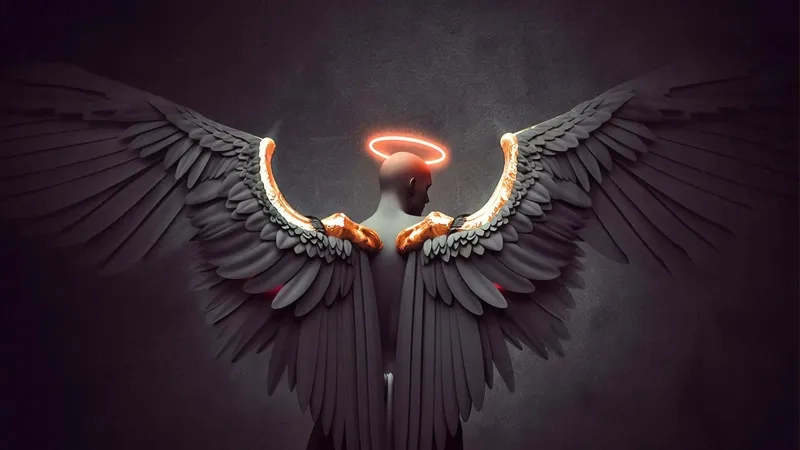 Sang trọng lấp lánh với background đôi cánh thiên thần mạ vàng ấn tượng