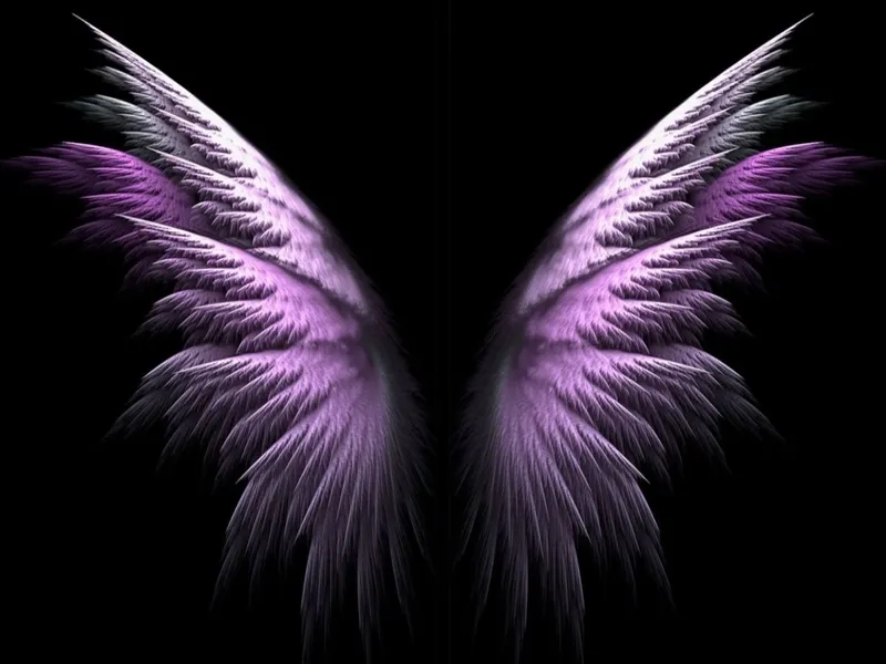 Thanh lịch nhẹ nhàng với background đôi cánh thiên thần tối giản tinh tế