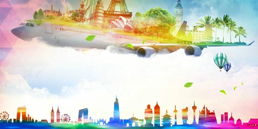 Background du lịch đa năng ứng dụng linh hoạt