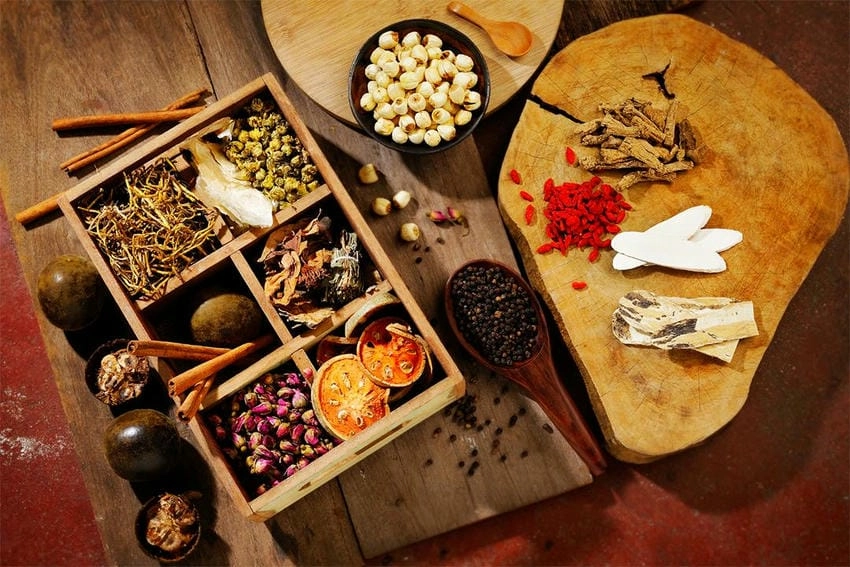 Background dược liệu hiện đại phù hợp xu hướng mới