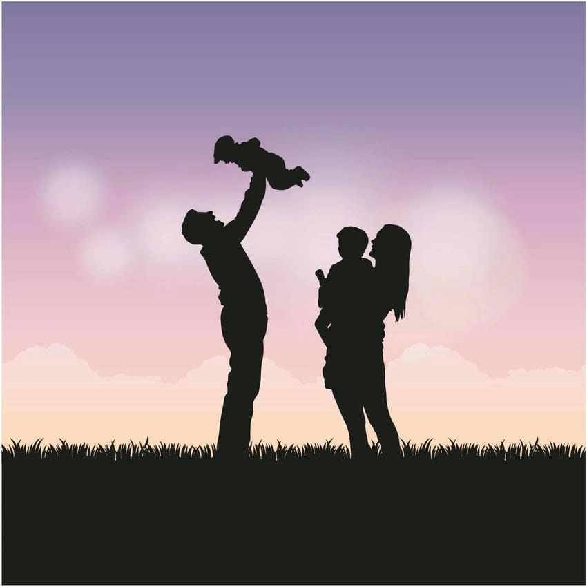 Background gia đình ấm áp tràn đầy tình cảm