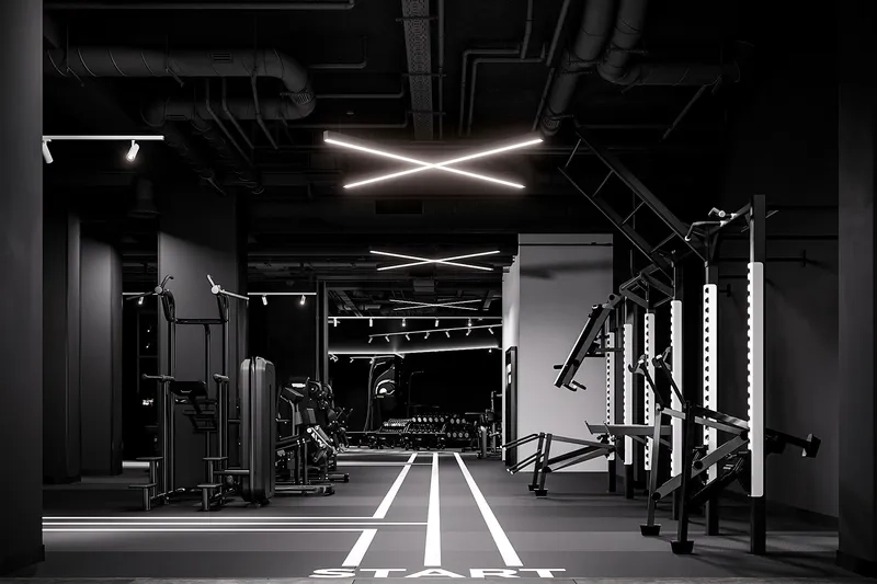 Background gym abstract độc đáo mang phong cách nghệ thuật hiện đại