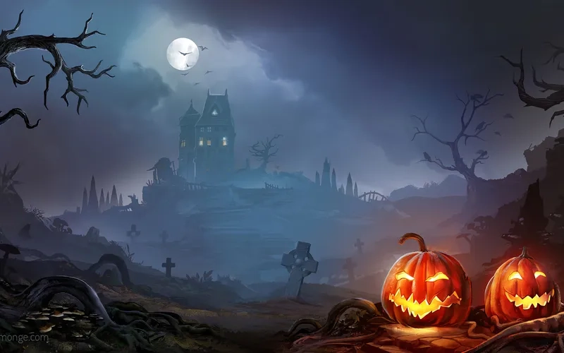 Sử dụng background halloween cho in ấn sáng tạo và đẹp mắt