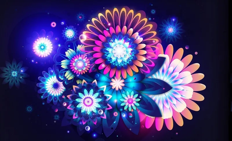 Khám phá background hoa 3D tông tối sang trọng và huyền bí