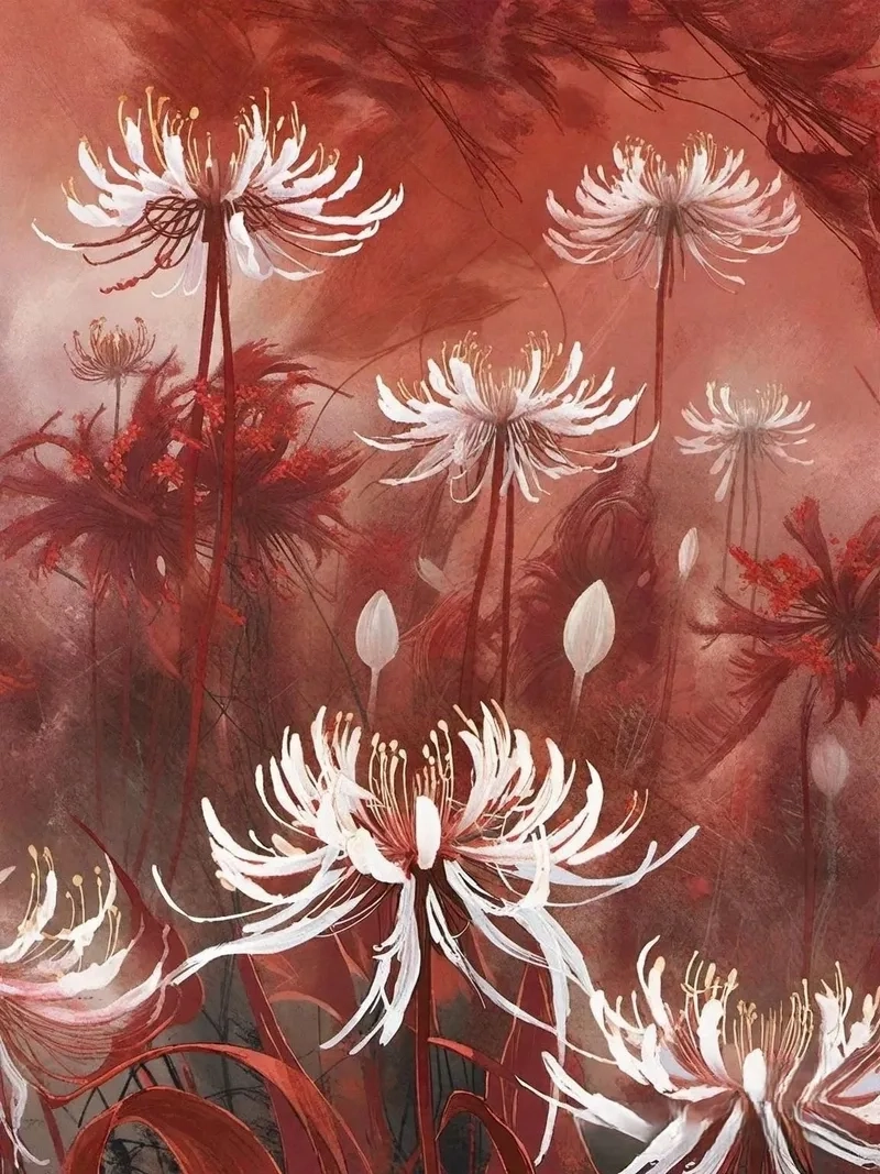 Sáng tạo background hoa bỉ ngạn ánh sáng neon nổi bật