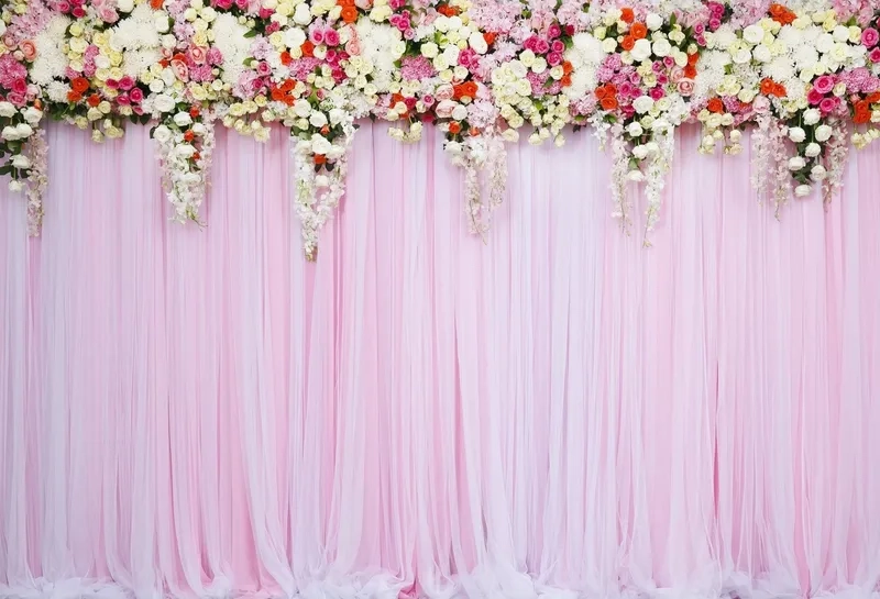 Background hoa cưới phong cách boho tự nhiên lãng mạn