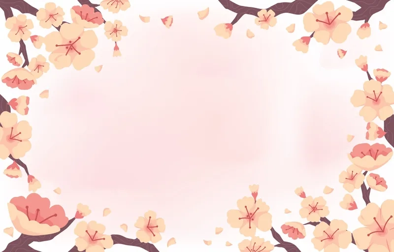 Đơn giản mà cuốn hút với background hoa đào cành đơn tinh tế