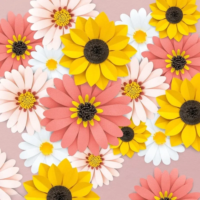 Background hoa giấy đám cưới ngoài trời mang nét tự nhiên và lãng mạn