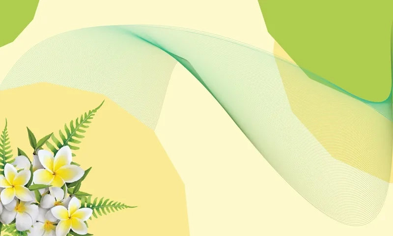 Hòa quyện thiên nhiên với background hoa hiện đại với lá và hoa