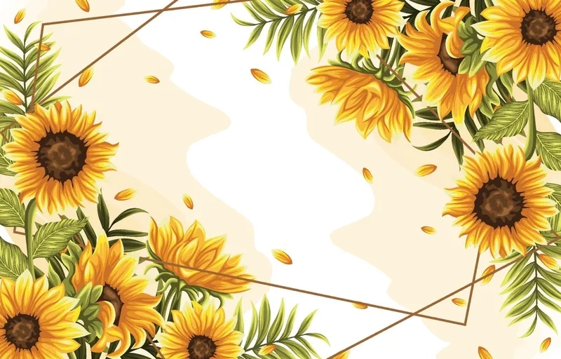 Sáng tạo hình ảnh với background hoa hướng dương phong cách boho