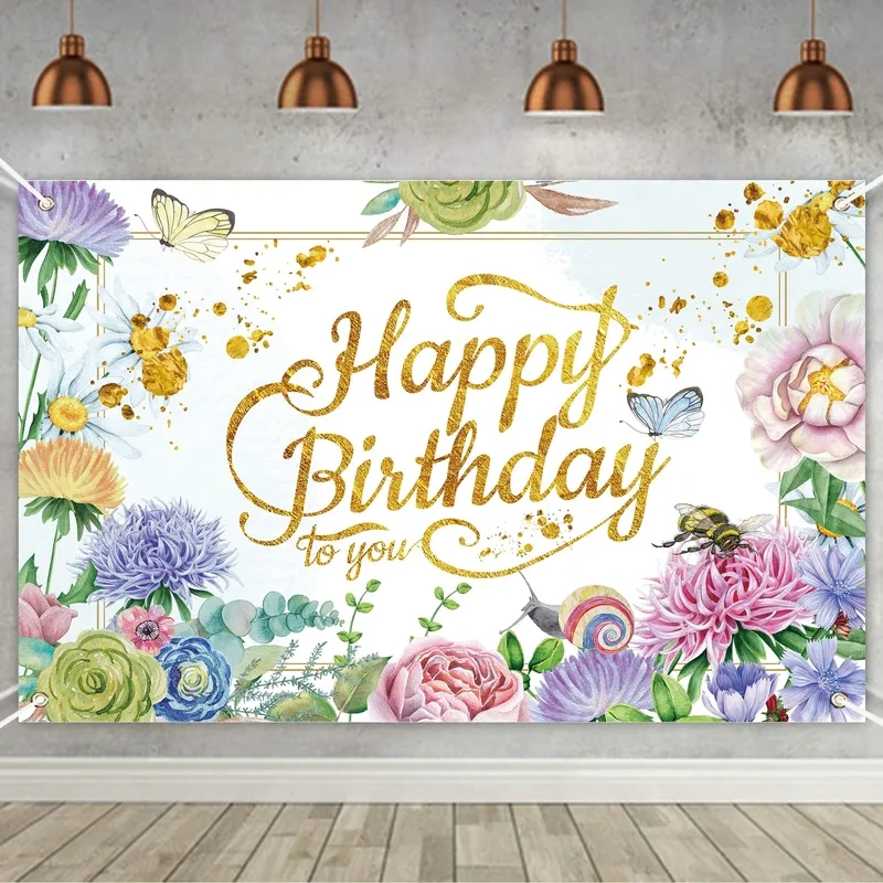 Backdrop hoa sinh nhật sang trọng và ấn tượng