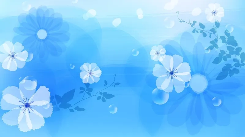 Vector background hoa xanh dễ dàng chỉnh sửa theo ý